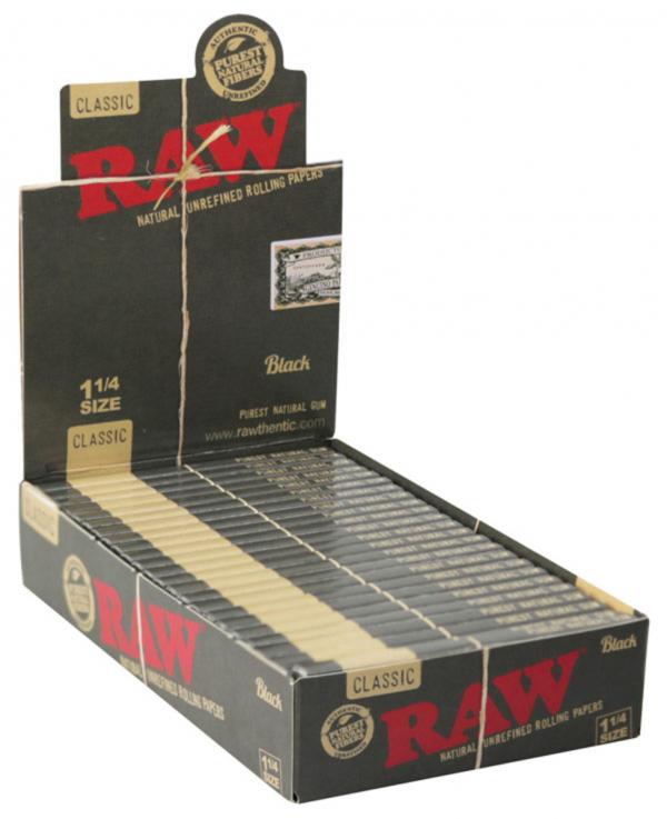 Boletas RAW Negra - 1 1/4 &quot; (50 Papers)