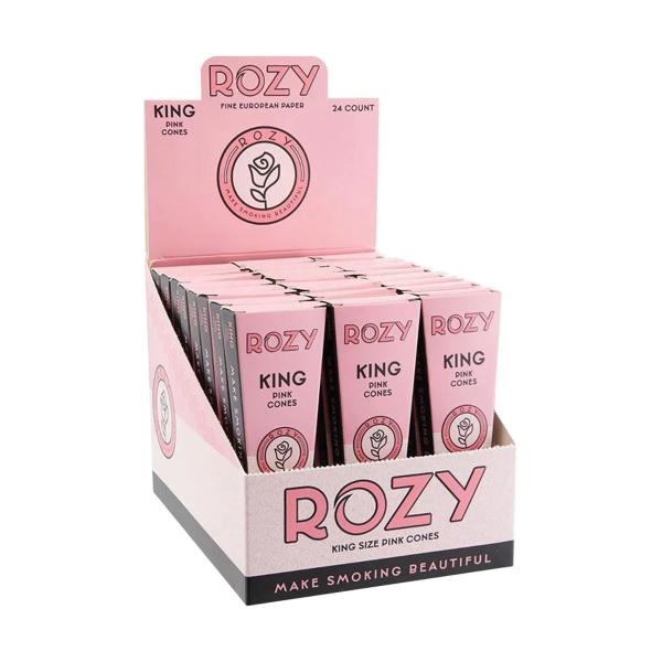 Conos Rozy Pink Preenrolados 3Pcs / King Size