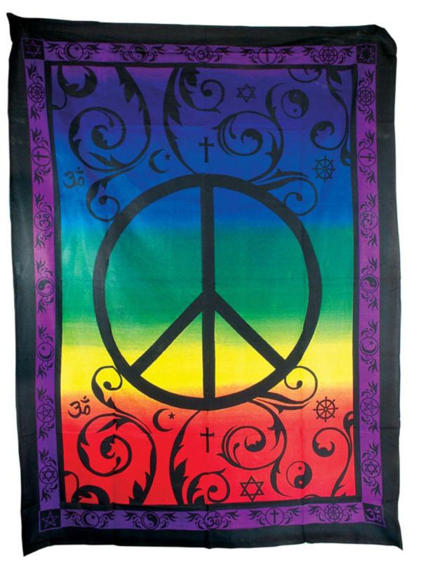 Tapiz ThreadHeads Peace | 55&quot; x 85&quot;|