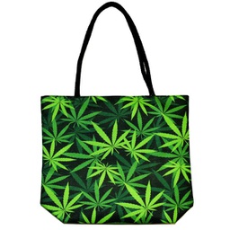 [VES0327] Bolso Green Leaves 16&quot;x15&quot;X5&quot;