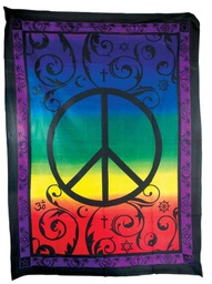 [VES0338] Tapiz ThreadHeads Peace | 55&quot; x 85&quot;|